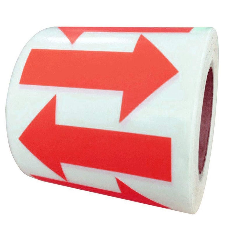 Remarkable Red Arrow Stickers Labels, 2"Ã—1.25" Self-Adhesive Arrow Shape Signs,Total 500PCS Per Roll - Image 1